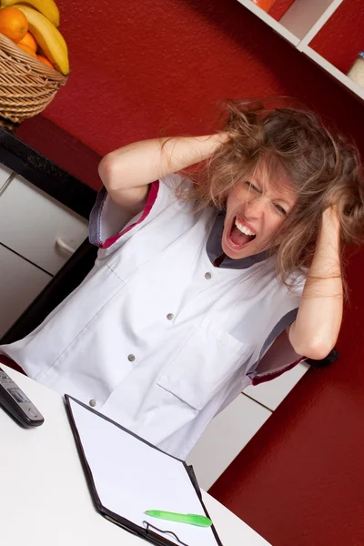 Woman yells out worse — Stock Photo, Image