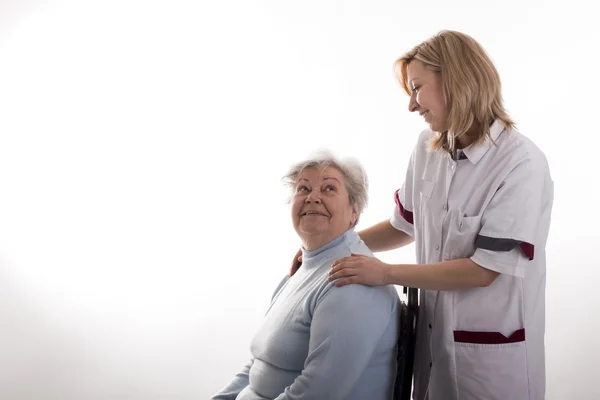 Senior with doctor — Stock fotografie