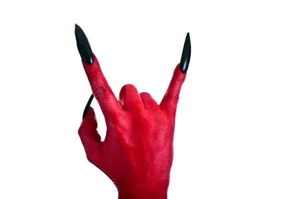 Red devils hand 3 — стокове фото