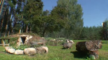 Kırsal da açık şömine