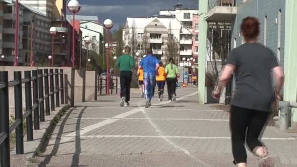 Helsingfors maraton 13. – stockvideo
