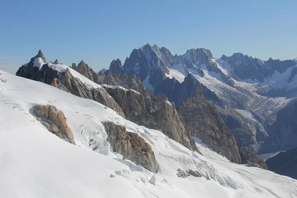 Скалолазание - aiguille du midi — стоковое фото