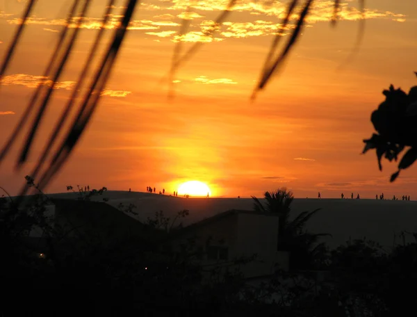 Zonsondergang in zee - Brazilië — Stockfoto