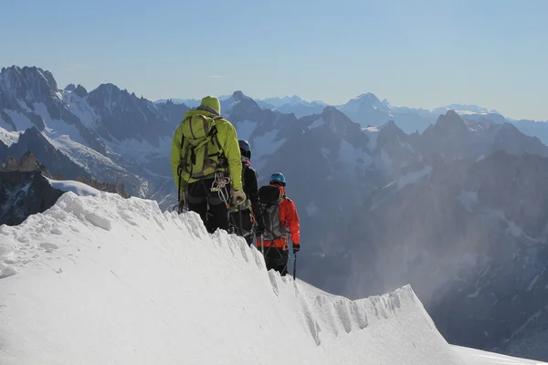 샤모니-Aiiguille du midi 등반 — 스톡 사진