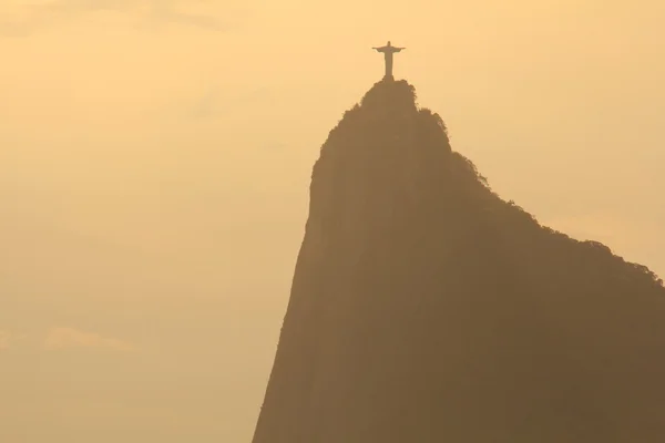 Estatua a Jesucristo en Río de Janeiro Brasil — Foto de Stock