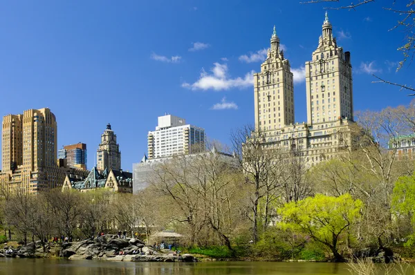 Wolkenkratzer im Central Park — Stockfoto