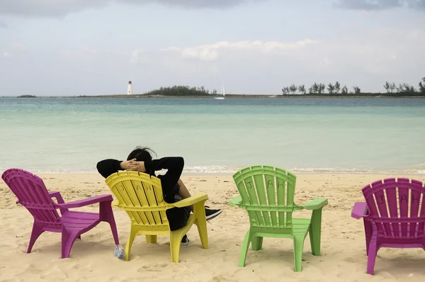 해변 의자들 — 스톡 사진