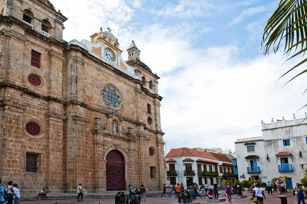 San pedro claver εκκλησιών plaza — Φωτογραφία Αρχείου
