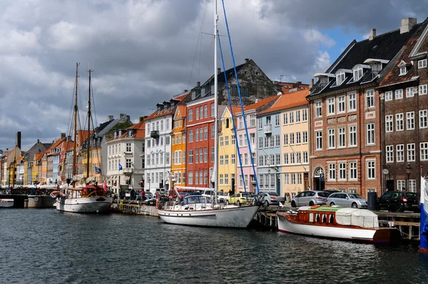 Nyhaven Waterside Copenhagen, Denmark — Stock Photo, Image