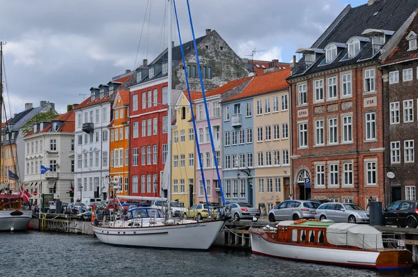 Nyhaven Waterside Copenhagen, Denmark — Stock Photo, Image