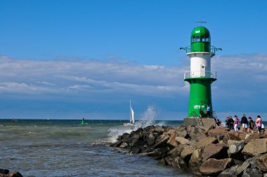 baltic sea, Almanya, warnemunde kıyısında.