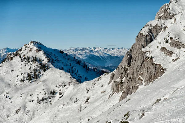 Alpes no inverno — Fotografia de Stock