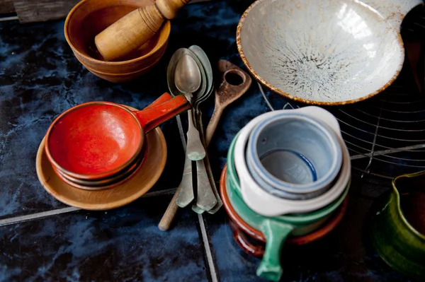 Plates and cups — Stock Photo, Image