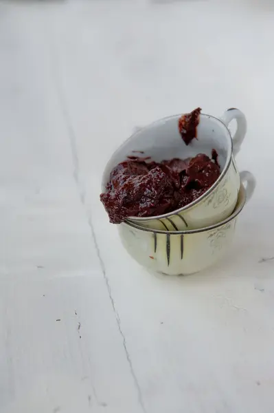 Raw chocolate pudding — Stock Photo, Image