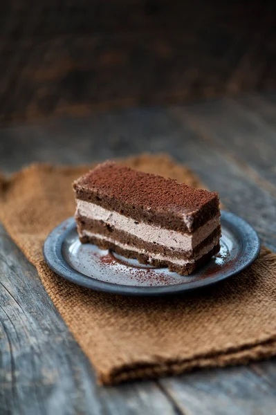 Skiva God Hemlagad Chokladkaka — Stockfoto