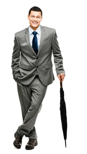 アジア ビジネスマン白い背景のフルの長さ — ストック写真