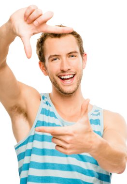 mutlu bir adam çekici çerçeve fotoğraf