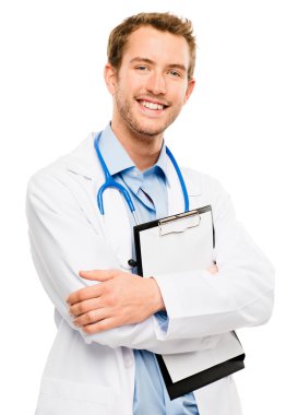 Kendine güvenen genç erkek doktor