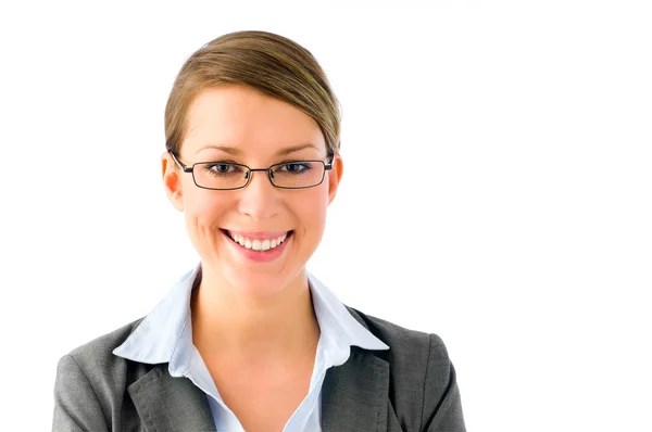 Retrato de una joven atractiva mujer de negocios — Foto de Stock