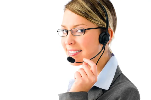 Beautiful customer service agent — Stock Photo, Image