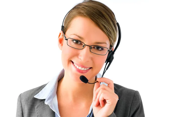 Beautiful customer service agent — Stock Photo, Image