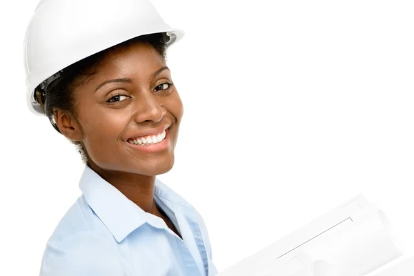 Confident African American woman architect — Stock Photo, Image