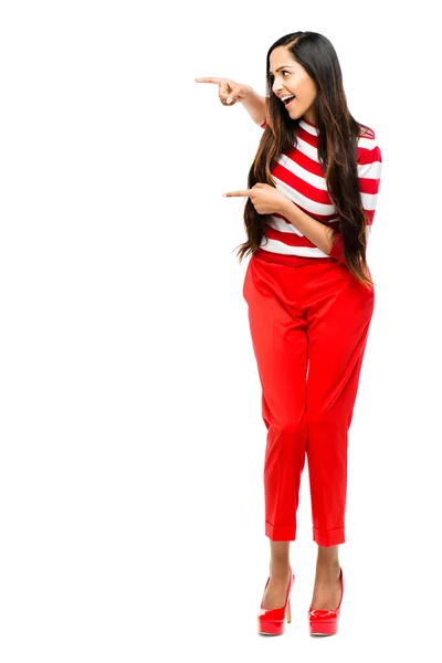 Portrait of beautiful Indian woman Valentines day — Stock Photo, Image