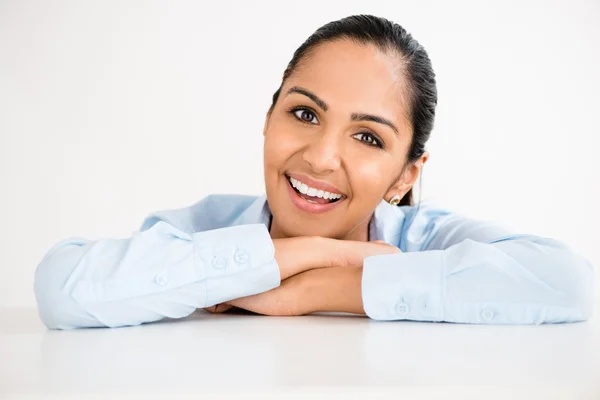 Closeup pretty Indian businesswoman smiling Stock Picture