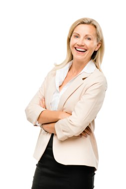 smilin mutlu olgun iş kadın orta yaşlı kadın portresi