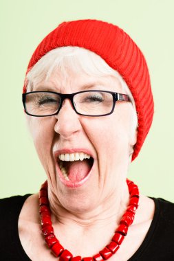 komik kadın portre gerçek yüksek çözünürlüklü yeşil adam