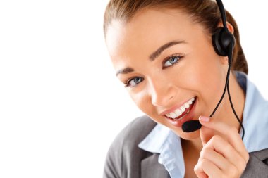 müşteri servis aracı profesyonel telefon işçisi kadın