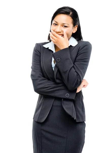 Shy hispanic businesswoman — Stock Photo, Image