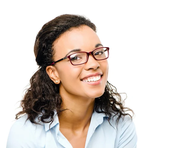 Feliz mujer de negocios afroamericana — Foto de Stock