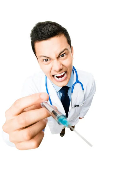 Crazy medical doctor — Stock Photo, Image