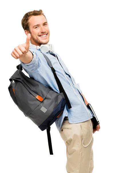 Thumbs up student happy man Stock Image