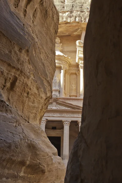 Fachada do Tesouro em Petra — Fotografia de Stock