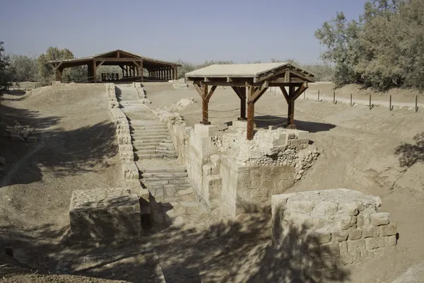 Baptism site in Jordan river — Stock Photo, Image