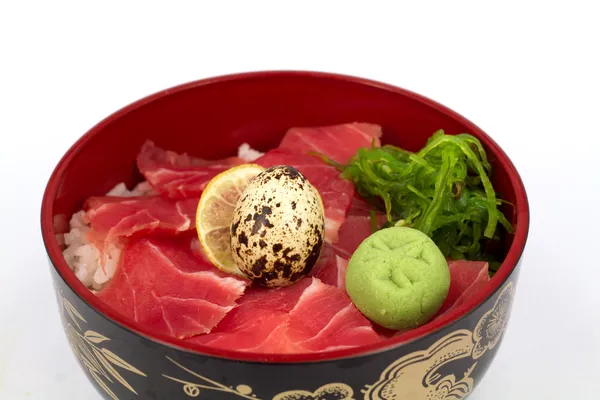 Sashimi med ris — Stockfoto