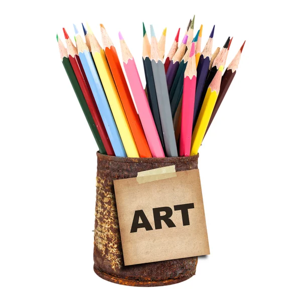 çeşitli boya kalemi closeup