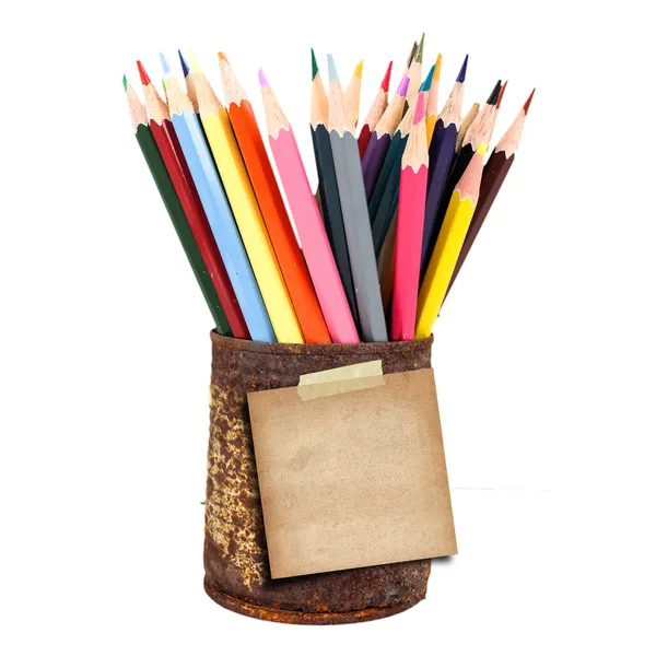 Primer plano de varios crayones — Foto de Stock
