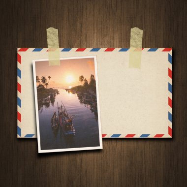 eski vintage tarzı zarf