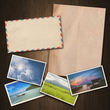 Vintage kağıt ve kartpostal