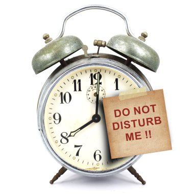 vintage clock and short note clipart