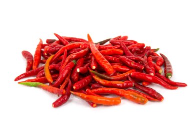 Basket of long red chillies clipart