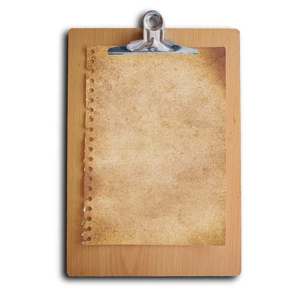 Paper on the wood board — Stock Photo, Image