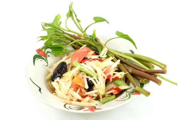 Salada de mamão — Fotografia de Stock
