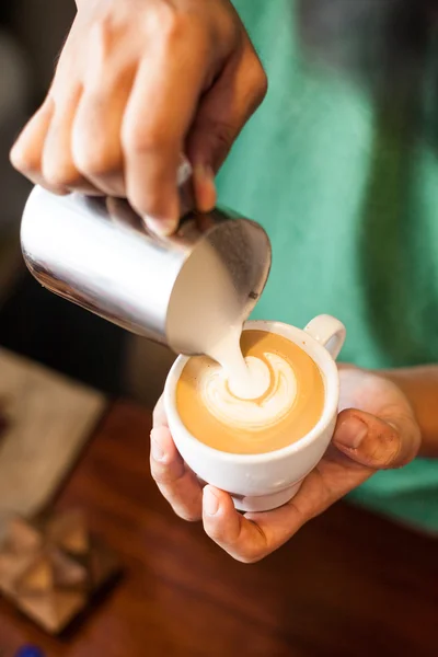 Cappuccino, latte art — Stock Fotó