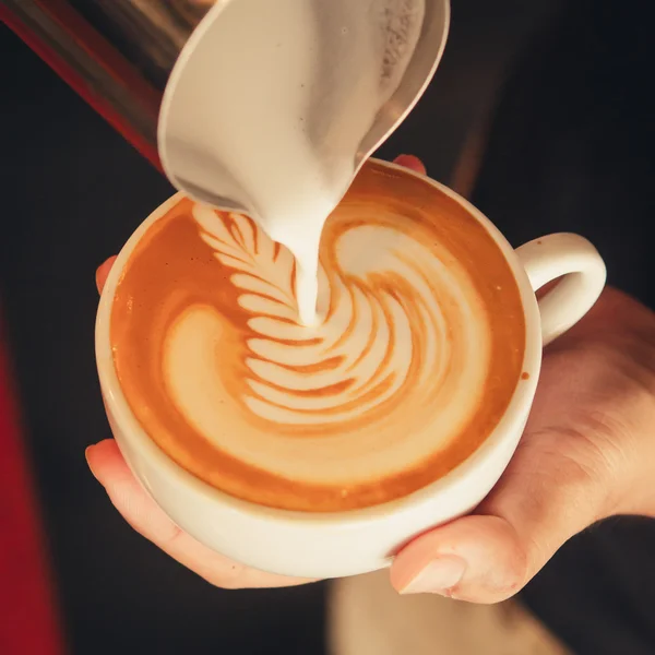 Latte art coffee — Stock Photo, Image