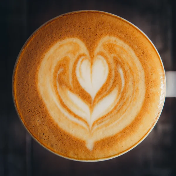 Kávé a latte art — Stock Fotó