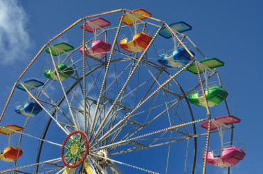 Ferris wheel in amusement park clipart